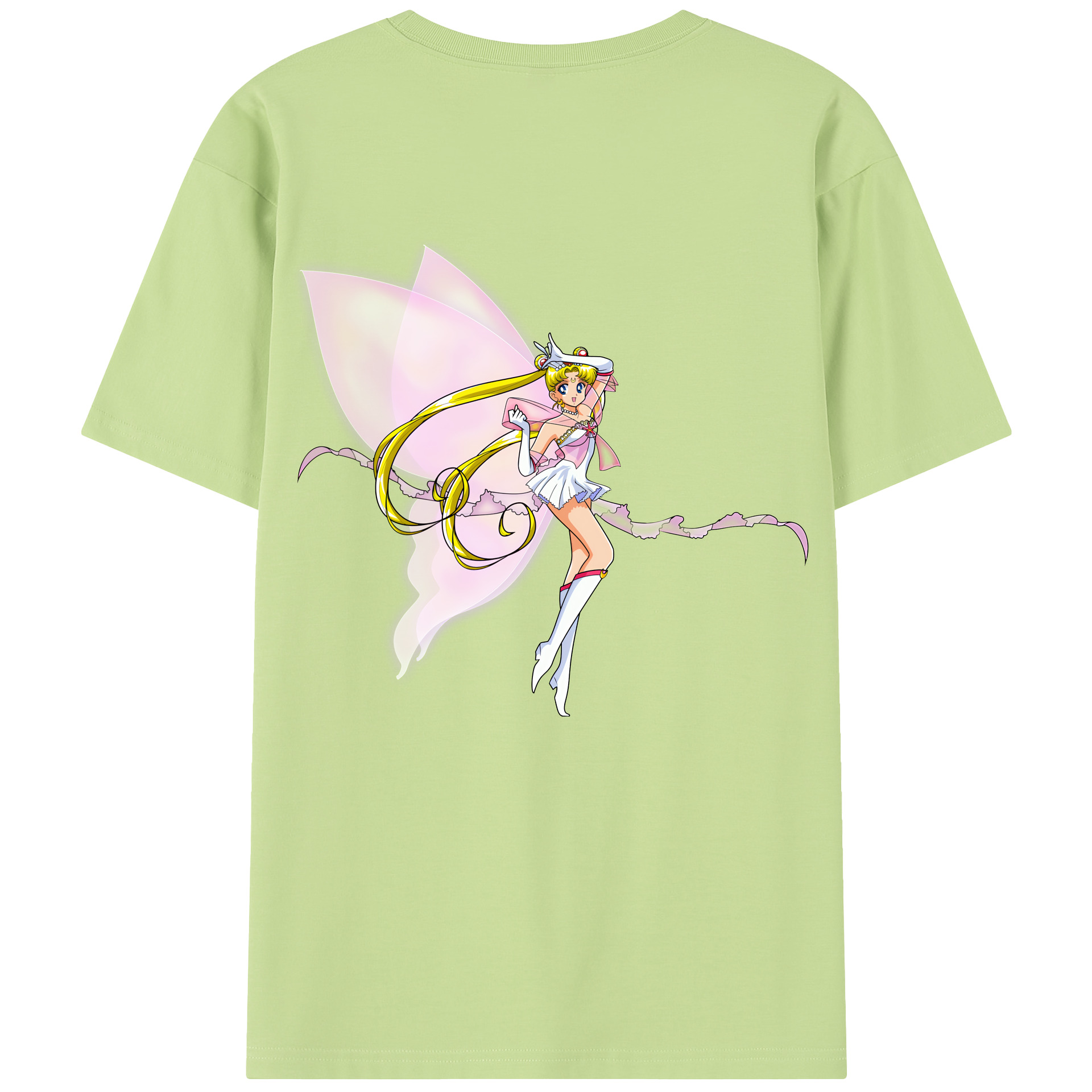 （画像用） 美少女戦士セーラームーン 月野 うさぎ つきの うさぎ Sailor Moon Tsukino Usagi 綿100％半袖Tシャツ（背面プリント）